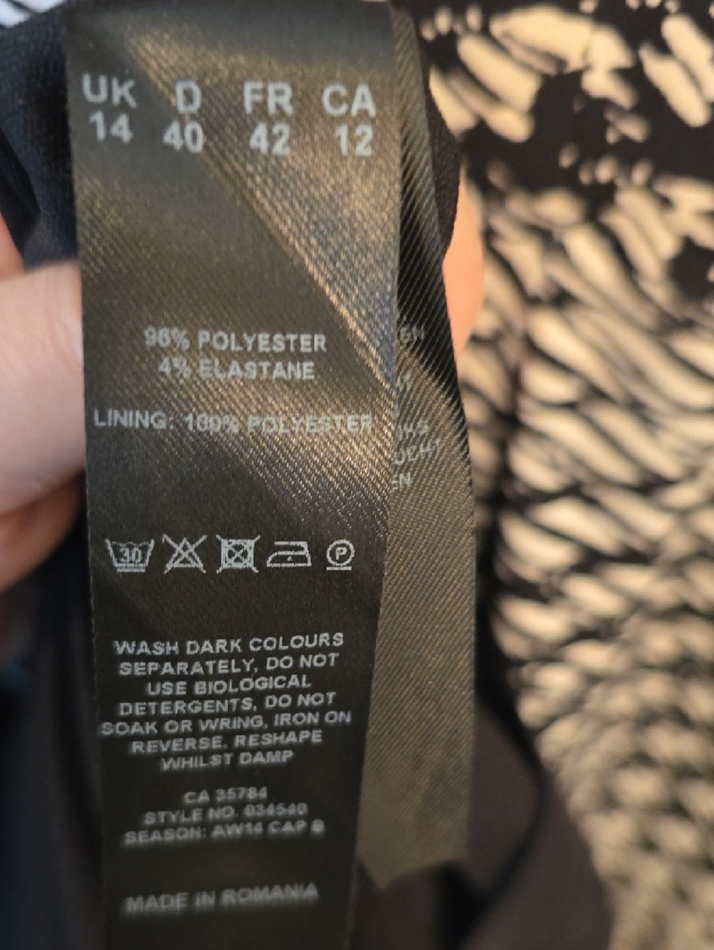 Windsmoor Black & White Geometric Wrap Midi Dress - Picture 5 of 6